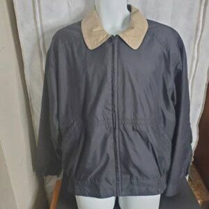 Aberdeen Collection Mens Size XL Blouson Jacket Black Coat Beige Collar …